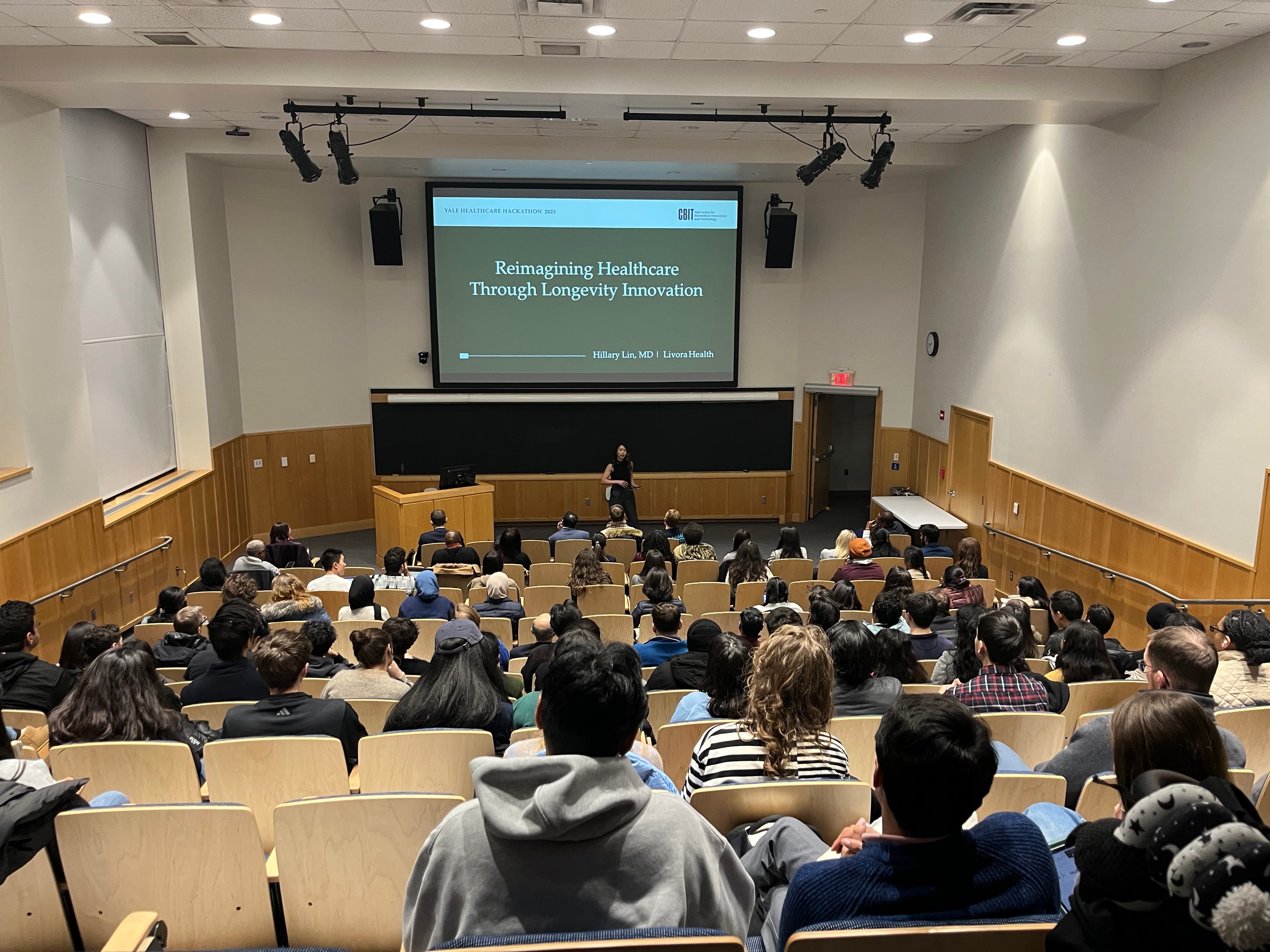 Hillary Lin at Yale Healthcare Hackathon (CBIT)
