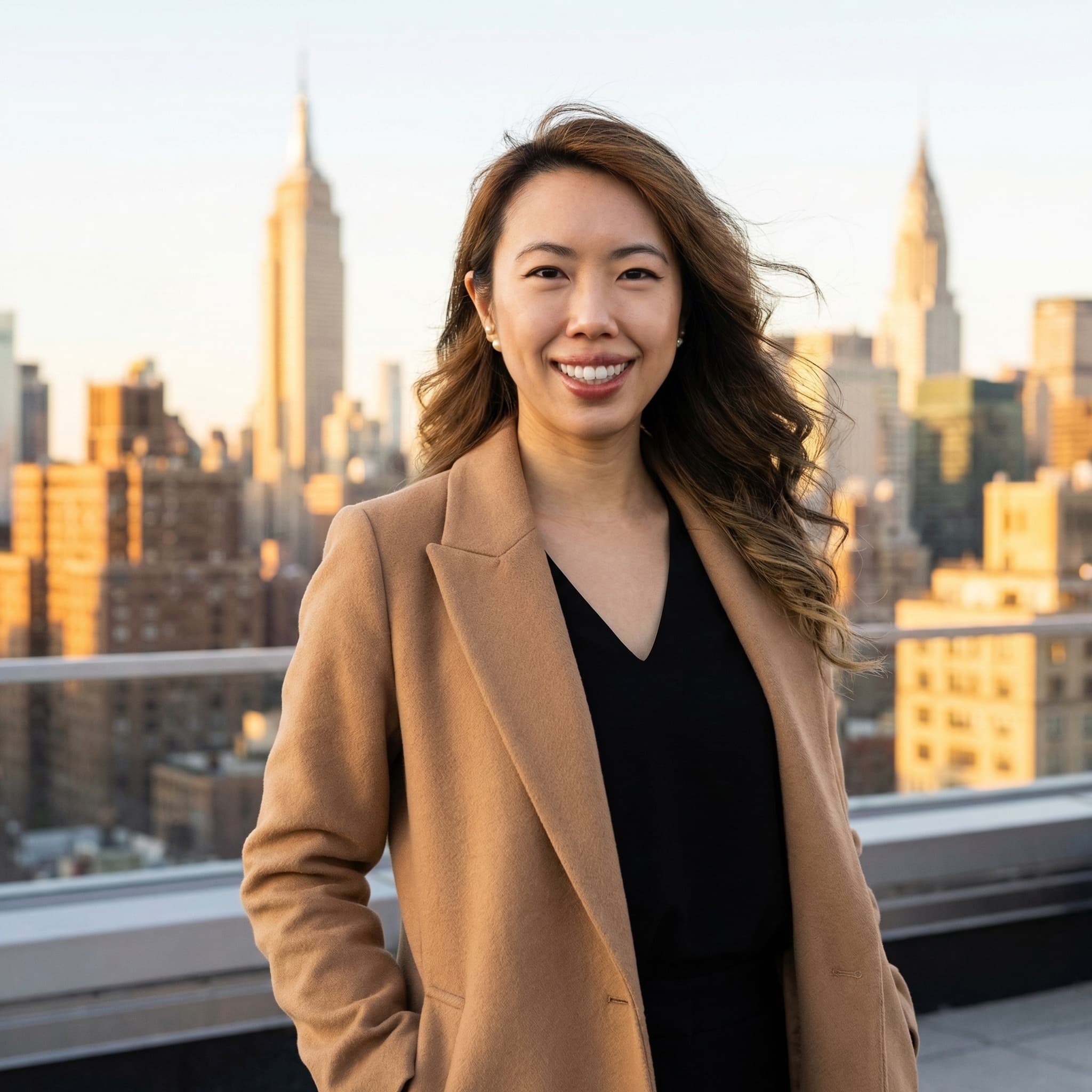 Hillary Lin — rooftop golden hour